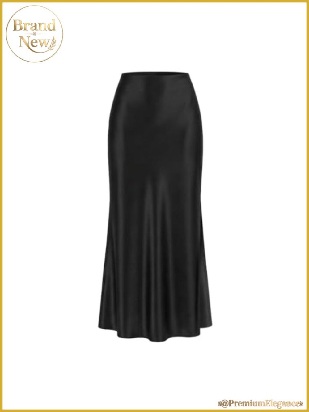Women's Satin Maxi Skirt High Waisted A-Line Flowy Long Silk Skirt
